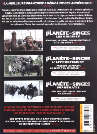 Planet of Apes Trilogy (Planeta Małp 1-3) [3DVD]