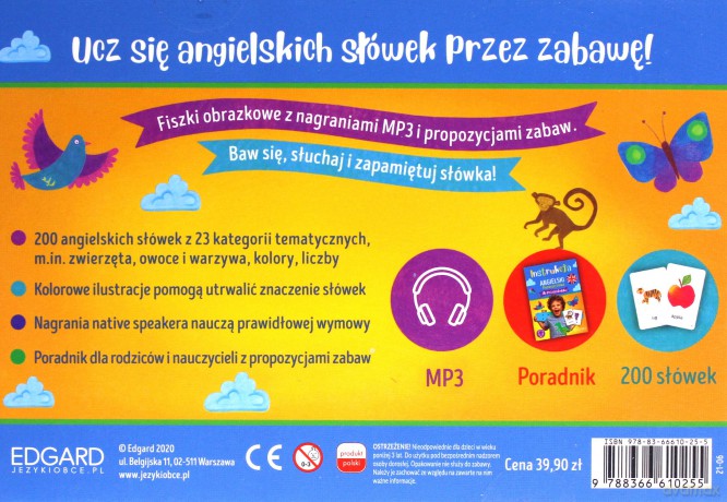 Fiszki. Angielski. Pierwsze słowa dla przedszkolaka - Katarzyna Kępińska [KSIĄŻKA]