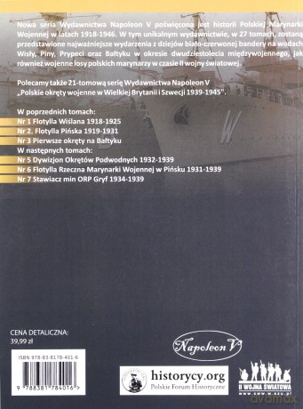 Polska Marynarka Wojenna II Rzeczypospolitej (Tom 4) Dywizjon Kontrtorpedowców 1932-1939 - Mariusz Borowik [KSIĄŻKA]