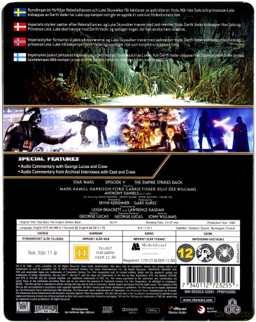 Star Wars: Episode V - The Empire Strikes Back (Gwiezdne wojny: Część V - Imperium kontratakuje) (steelbook) [Blu-Ray]