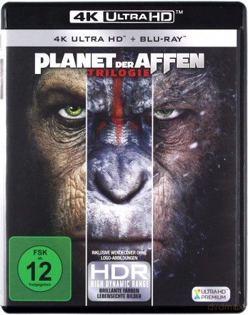 Planet of Apes 1-3 (Planeta Małp 1-3) [3xBlu-Ray 4K]+[3xBlu-Ray]