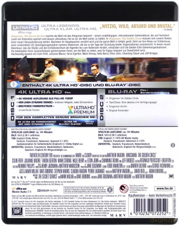 Kingsman: Złoty krąg [Blu-Ray 4K]+[Blu-Ray]