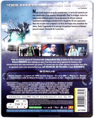 Independence Day: Resurgence (Dzień Niepodległości: Odrodzenie) (steelbook) [Blu-Ray]+[DVD]