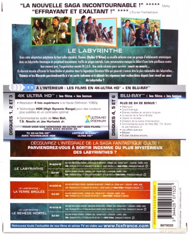 The Maze Runner Trilogy (Więzień Labiryntu 1-3) [BOX] [3xBlu-Ray 4K]+[3xBlu-Ray]