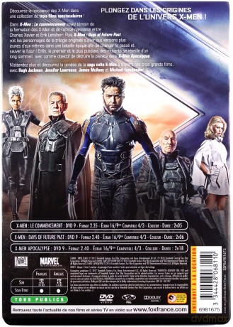 X-Men: First Class / X-Men: Days of Future Past / X-Men: Apocalypse (X-Men: Pierwsza klasa / X-Men: Przeszłość, która nadejdzie) [BOX] [3DVD]