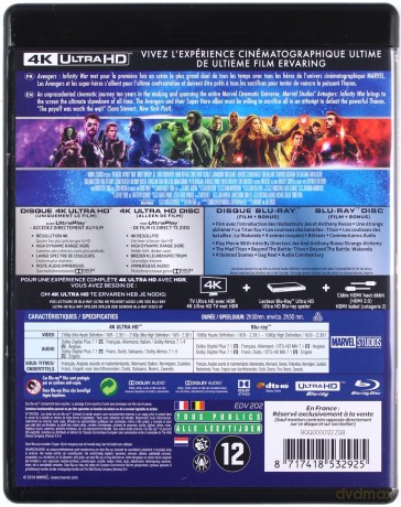 Avengers: Infinity War (Avengers: Wojna bez granic) [Blu-Ray 4K]+[Blu-Ray]
