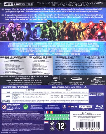 Avengers: Infinity War (Avengers: Wojna bez granic) [Blu-Ray 4K]+[Blu-Ray]