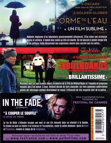 The Shape of Water / Three Billboards Outside Ebbing, Missouri / In The Fade (Kształt wody / Trzy billboardy za Ebbing, Missouri / W ułamku sekundy) [BOX] [3xBlu-Ray]