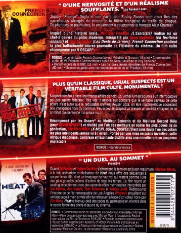 The French Connection / Heat / The Usual Suspects (Francuski łącznik / Gorączka / Podejrzani) [3xBlu-Ray]