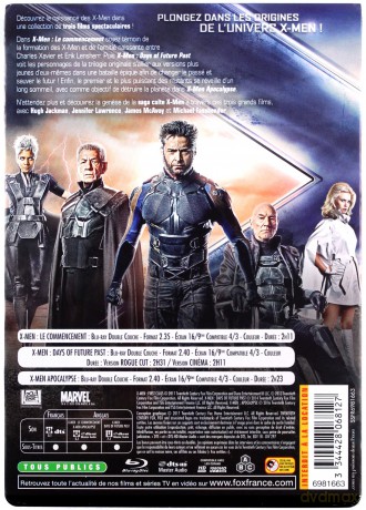 X-Men:  First Class / Days of Future Past / Apocalypse (X-Men: Pierwsza Klasa / Przeszłość, która nadejdzie) (steelbook) [BOX] [3xBlu-Ray]