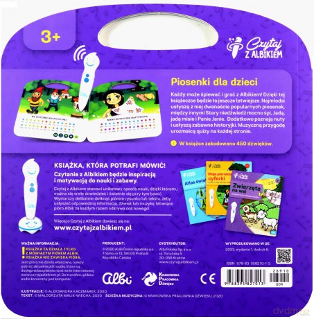 Mini książka Piosenki dla dzieci Czytaj z Albikiem 
