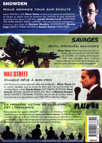 Oliver Stone Collection: Snowden / Savages / Wall Street / Platoon [BOX] [4DVD]
