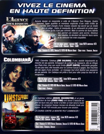 The A-Team / Unstoppable / Colombiana (Drużyna A / Niepowstrzymany) [BOX] [3xBlu-Ray]