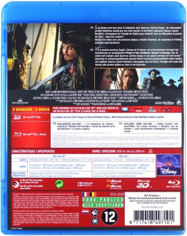 Pirates of the Caribbean: Dead Men Tell No Tales (Piraci z Karaibów: Zemsta Salazara) (Disney) [Blu-Ray 3D]+[Blu-Ray]