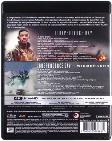 Independence Day / Resurgence (Dzień Niepodległości / Odrodzenie) [2xBlu-Ray 4K]+[2xBlu-Ray]