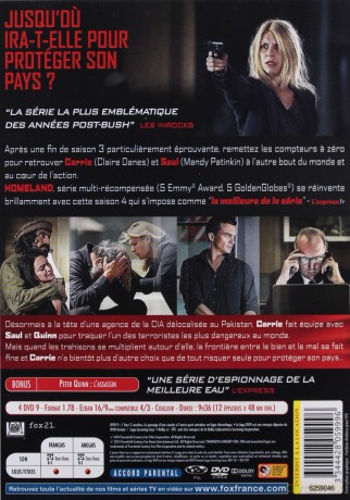 Homeland Season 4 [BOX] [4DVD]