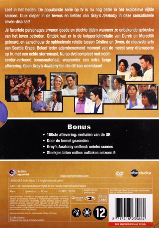 Grey's Anatomy Season 5 (Chirurdzy) [BOX] [7DVD]