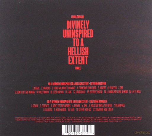 Lewis Capaldi: Divinely Uninspired To A Hellish Extent: Finale [2CD]