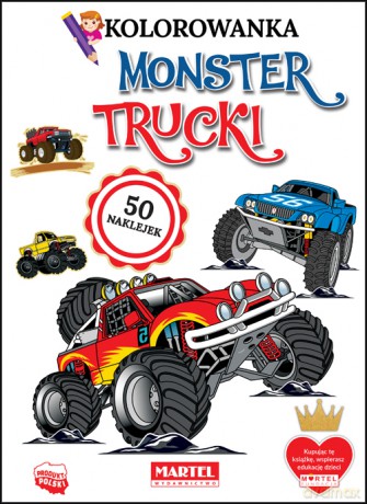 Monster Trucki. Kolorowanki z naklejkami - Hubert Włodarczyk [KSIĄŻKA]