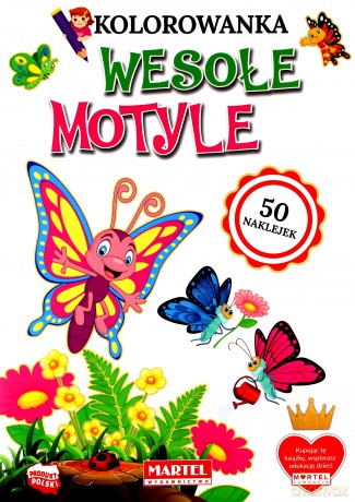 Wesołe motyle. Kolorowanki z naklejkami - Zuzanna Płuciennik [KSIĄŻKA]