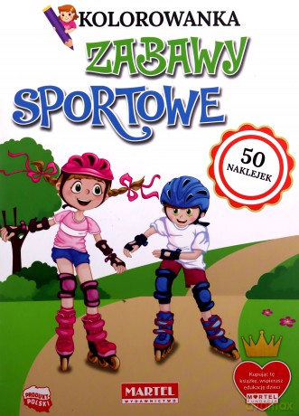 Zabawy sportowe. Kolorowanki z naklejkami - Zuzanna Płuciennik [KSIĄŻKA]