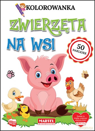 Zwierzęta na wsi. Kolorowanki z naklejkami - Nikola Jaźwiec [KSIĄŻKA]