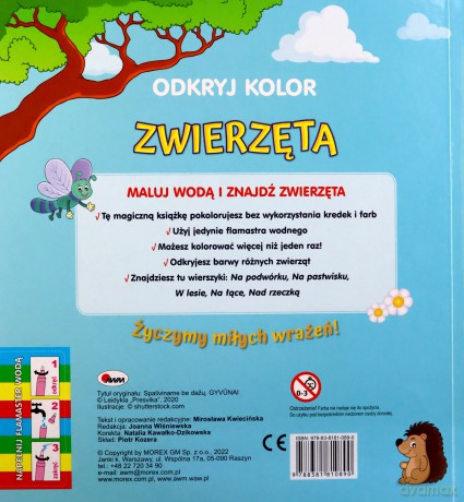 Zwierzęta. Odkryj kolor - Mirosława Kwiecińska [KSIĄŻKA]