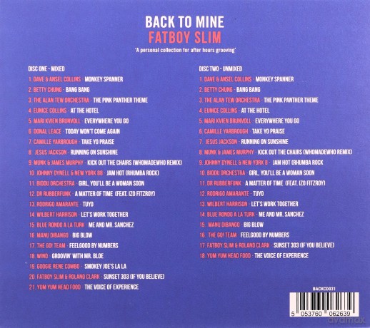 Back To Mine: Fatboy Slim [2CD]