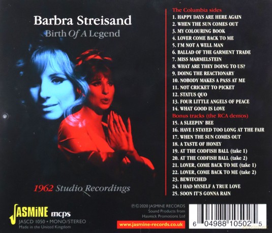 Barbra Streisand: Birth Of A Legend - The 1962 Studio Recordings [CD]