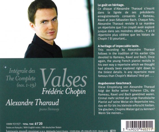 Chopin: Complete Valses Tharaud (digipack) [CD]