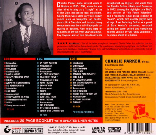 Charlie Parker: Complete Live At The Hi-Hat (+3 Bonus Tracks) [3CD]