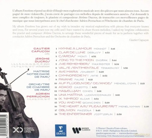 Gautier Capucon: Emotions [CD]