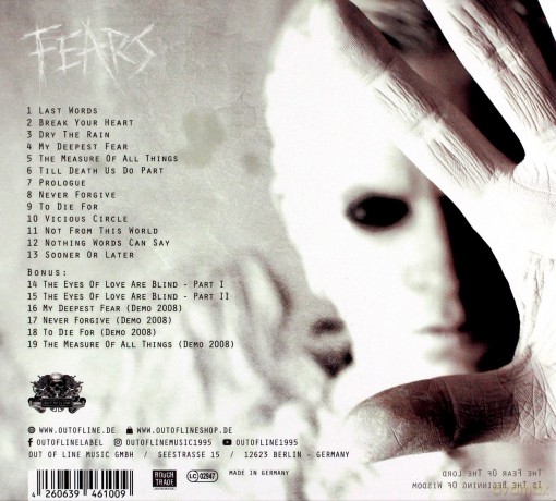 Lord Of The Lost: Fears Reissue [CD]