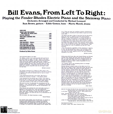 Bill Evans: From Left To Right - White Vinyl [Winyl]
