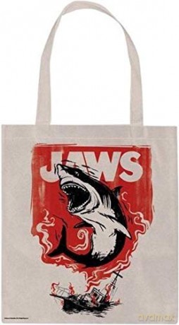 Jaws: Jaws Fire Cotton Tote Bag