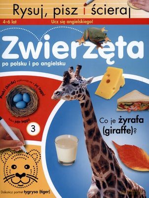 Zwierzęta Po Polsku i Po Angielsku Rysuj Pisz i Ścieraj [KSIĄŻKA]