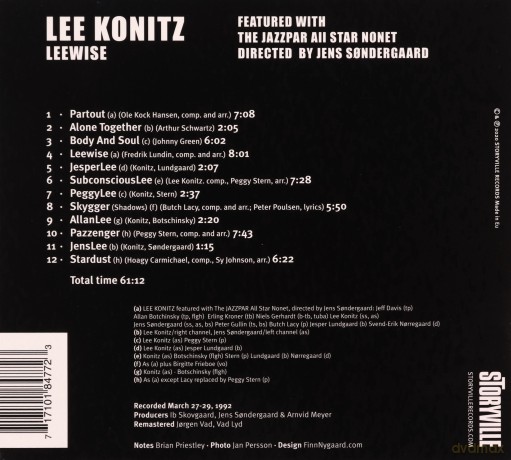Lee Konitz: Leewise [CD]