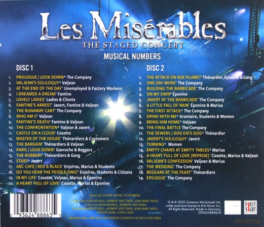 Les Miserables: Les Miserables: The Staged Concert (The Sensational 2020 Live Recording) (Live From The Gielgud Theatre. London) [2CD]
