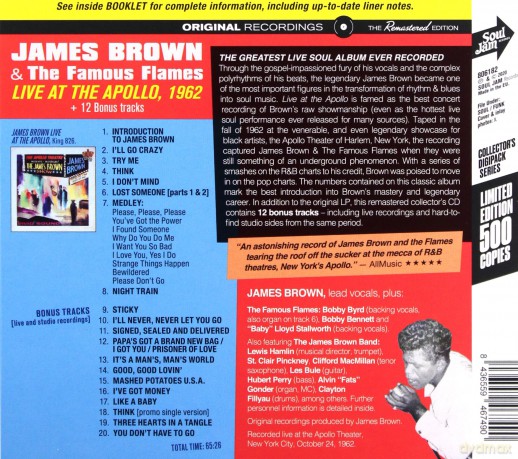 James Brown: Live At The Apollo. 1962 (+12 Bonus Tracks) [CD]