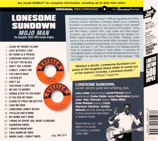 Lonesome Sundown: Mojo Man - The Ecomplete 1956-1962 Excello Singles [CD]
