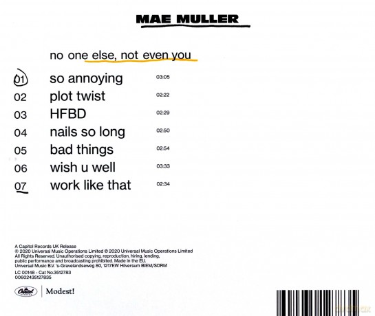 Mae Muller: No One Else. Not Even You (Ep) [CD]