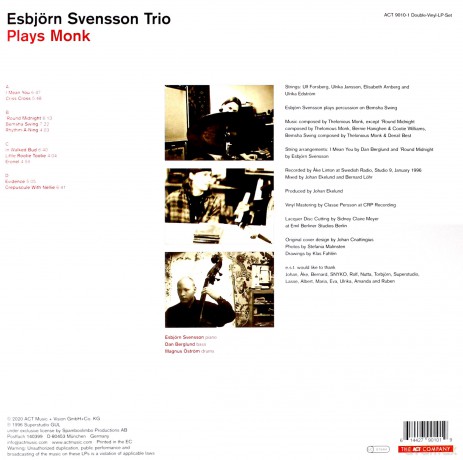 Esbjorn Svensson Trio: Plays Monk [2xWinyl]
