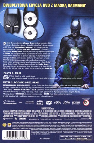 Batman: Mroczny rycerz wydanie kolekcjonerskie z maską [DVD]