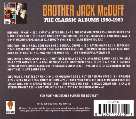 Brother Jack Mcduff: The Classic Albums 1960-1963 [4CD]