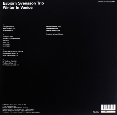 Esbjorn Svensson Trio: Winter In Venice [2xWinyl]
