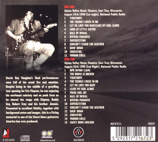 Stevie Ray Vaughan: Wisconsin 1990 [2CD]