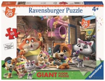 RAVENSBURGER 60 el. Gigant 44 Koty W garażu [PUZZLE]
