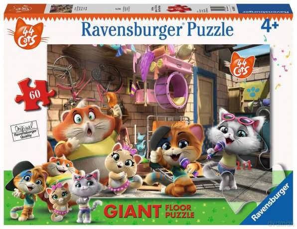 RAVENSBURGER 60 el. Gigant 44 Koty W garażu [PUZZLE]