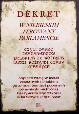 Dekret w niebieskim ferowany parlamencie [KSIĄŻKA]