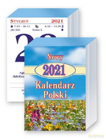 Kalendarz 2021 KL 05 Nowy Kalendarz Polski zdzierak 6 sztuk [KALENDARZ]